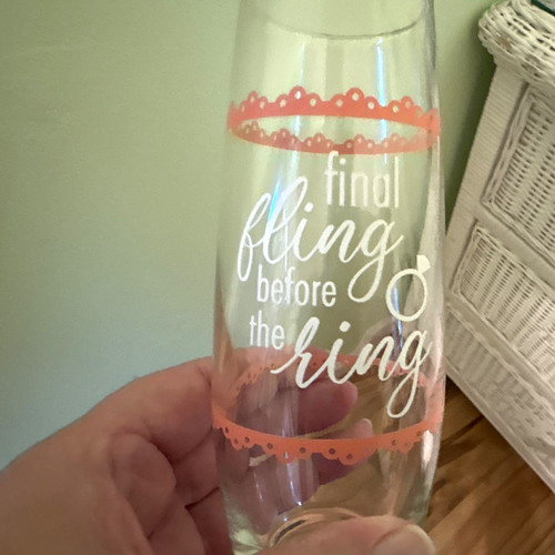 Clear champagne flute - clear, glass
